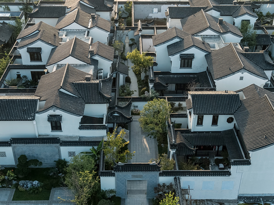 蘇州桃花源宅院經(jīng)典蘇州園林花園鳥瞰圖